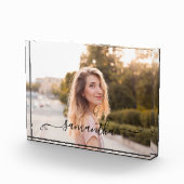 かわいい弓の署名名 フォトブロック (右)