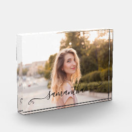 かわいい弓の署名名 フォトブロック