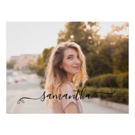 かわいい弓の署名名 ポスター