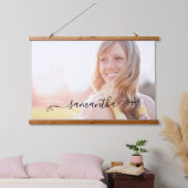 かわいい弓の署名名 吊り下げ型タペストリー (寝室)