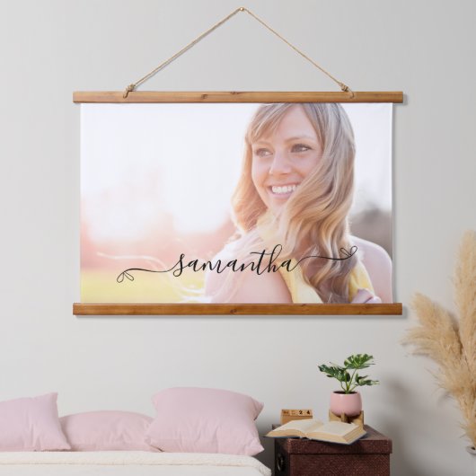 かわいい弓の署名名 吊り下げ型タペストリー (寝室)