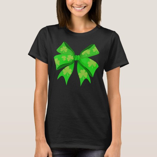 かわいい弓ガールズアイリッシュSt patricks dayキッズ3 Tシャツ (正面)