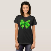 かわいい弓ガールズアイリッシュSt patricks dayキッズ3 Tシャツ (正面フル)