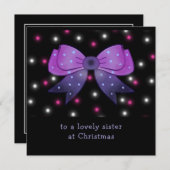 かわいい弓シスターカスタムの写真クリスマスカード シーズンカード (正面/裏面)