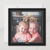 かわいい弓シスターカスタムの写真クリスマスカード シーズンカード (裏面)