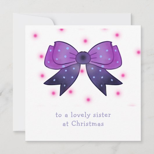 かわいい弓シスターカスタムの写真クリスマスカード シーズンカード (正面)