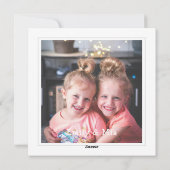 かわいい弓シスターカスタムの写真クリスマスカード シーズンカード (裏面)