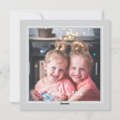 かわいい弓シスターカスタムの写真クリスマスカード シーズンカード (裏面)