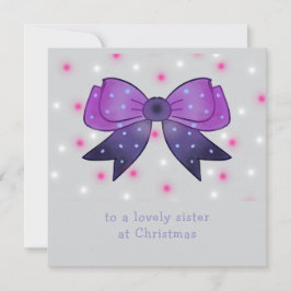 かわいい弓シスターカスタムの写真クリスマスカード シーズンカード