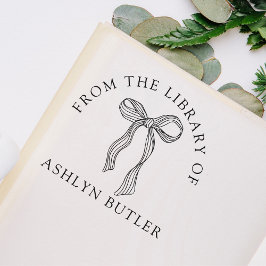 かわいい弓パーソナルライブラリブックセルフインキングスタンプ セルフインキングスタンプ