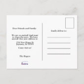 かわいい引っ越しましたレッドハウススケッチ発表 案内ポストカード (裏面)