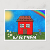 かわいい引っ越しましたレッドハウススケッチ発表 案内ポストカード (正面)