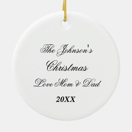 かわいい引っ越し祝いパーティー セラミックオーナメント (裏面)