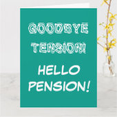 かわいい引用文と非常に大きな特大の定年カード カード (黄色い花)