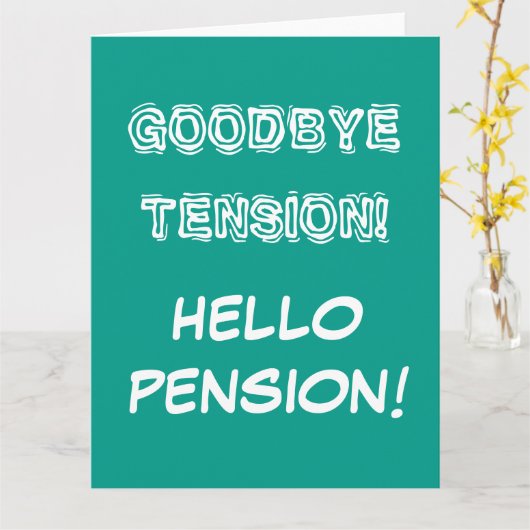 かわいい引用文と非常に大きな特大の定年カード カード (黄色い花)