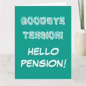 かわいい引用文と非常に大きな特大の定年カード カード (正面)