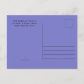 かわいい引用文クリスマスライトサボテンの木を動かす 案内ポストカード (裏面)