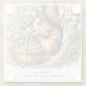 かわいい引用文ロマンチックな水の色バレンティンズデイギフト ガラスコースター (裏面)