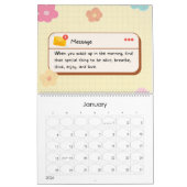 かわいい引用文2024 カレンダー (1月 2026)