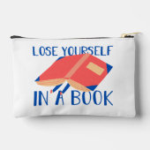 かわいい引用文「本の中で自分を失う」 アクセサリーポーチ (裏面)