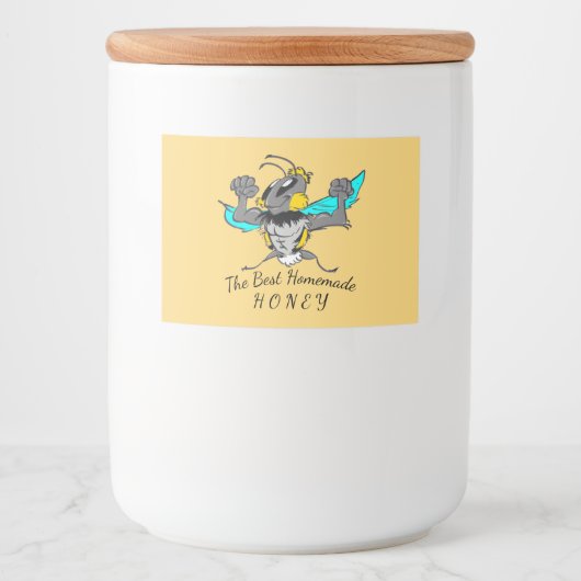 かわいい強いのまわりに漫画フードラベルセット フードラベル (正面)