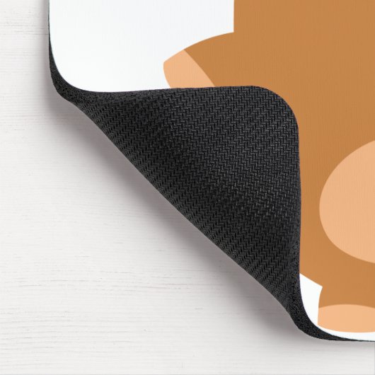 かわいい強いマンガのクマの口 マウスパッド (コーナー)