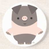 かわいい強いマンガ豚コースター コースター (正面)