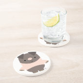 かわいい強いマンガ豚コースター コースター (側面)