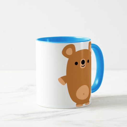 かわいい強い漫画クマのマグカップ マグカップ (正面右)