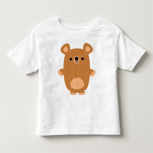 かわいい強い漫画クマの子どもTシャツ トドラーTシャツ (正面)