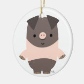かわいい強い漫画ブタオーナメント セラミックオーナメント (左)