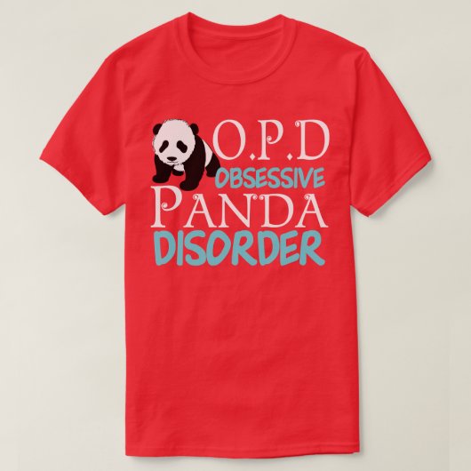 かわいい強迫性パンダ障害 Tシャツ (デザイン正面)