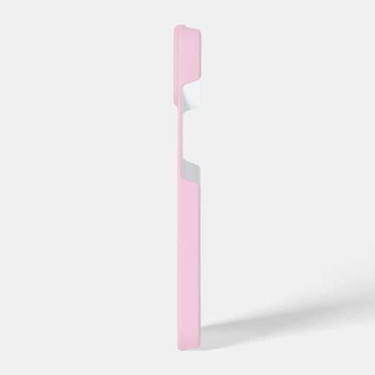 かわいい強迫性牛病ピンクパーソナライズされた色 iPhoneケース (左側面)