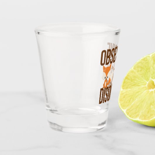 かわいい強迫神経症キツネ障害 ショットグラス (左)