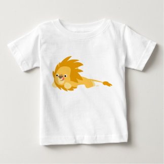 かわいい弾ける漫画ライオンベビーTシャツ ベビーTシャツ