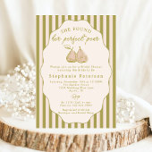 かわいい彼女は完璧な梨のブライダルシャワー 招待状