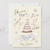 かわいい彼女はYes漫画のスタイル日付を保存した 招待状 (正面)