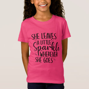 かわいい彼女葉は、少しぴかぴかの言葉をアートにする Tシャツ