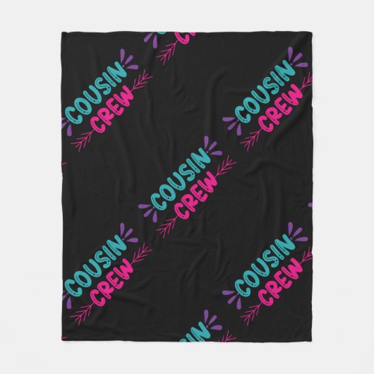 かわいい従兄弟クルー フリースブランケット (正面)