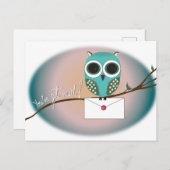 かわいい得フクロウ葉書とメールだ ポストカード (正面/裏面)