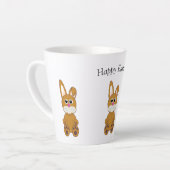 かわいい復活祭のウサギ カフェラテマグ (左アングル)