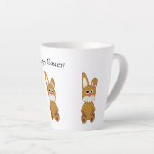 かわいい復活祭のウサギ カフェラテマグ (右アングル)