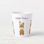 かわいい復活祭のウサギ カフェラテマグ (正面)