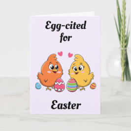 かわいい復活祭のニワトリ カード