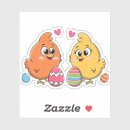 かわいい復活祭のニワトリ シール