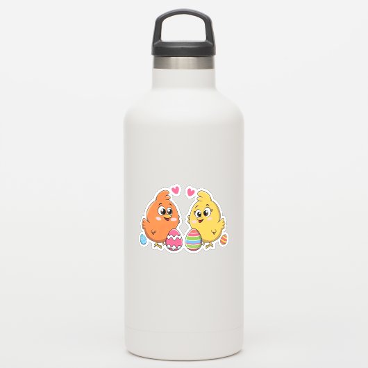 かわいい復活祭のニワトリ シール (ウォーターボトル)