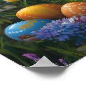 かわいい復活祭のバニーのポスター ポスター (角)