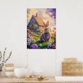 かわいい復活祭のバニーのポスター ポスター (キッチン)