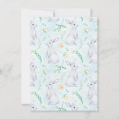 かわいい復活祭のバニー水の色のパターン シーズンカード (正面)