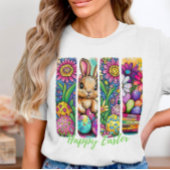 かわいい復活祭のブラシストローク女性のTシャツ Tシャツ